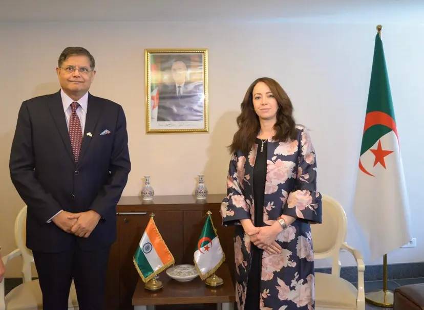 Mrs.Mansouri receives the Member of the Indian Parliament and the Special Envoy of the Indian Prime Minister