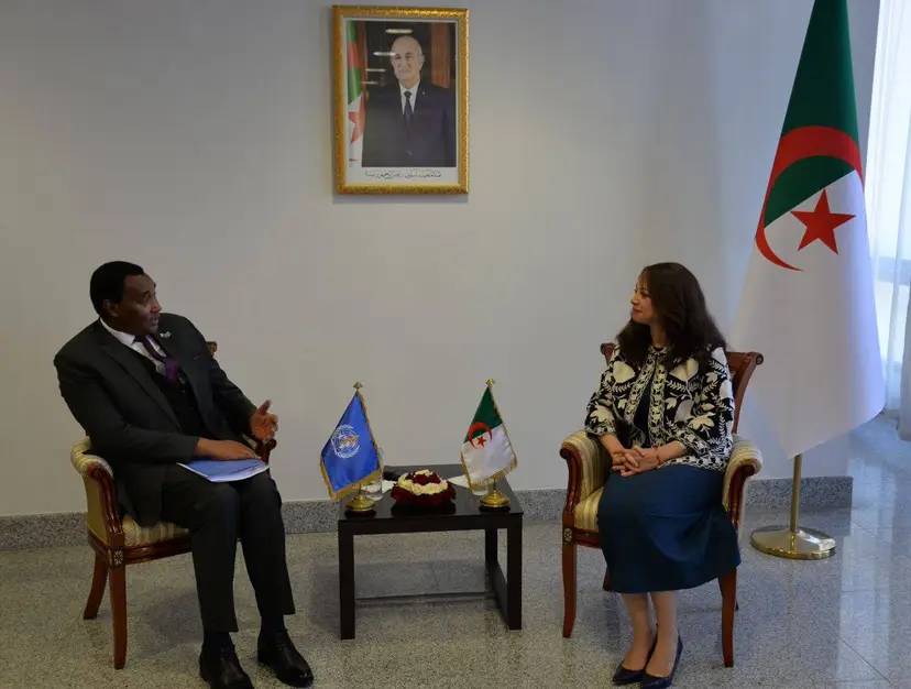 Mrs Mansouri receives the representative of the World Health Organisation and the representative of the International Organisation for Migration